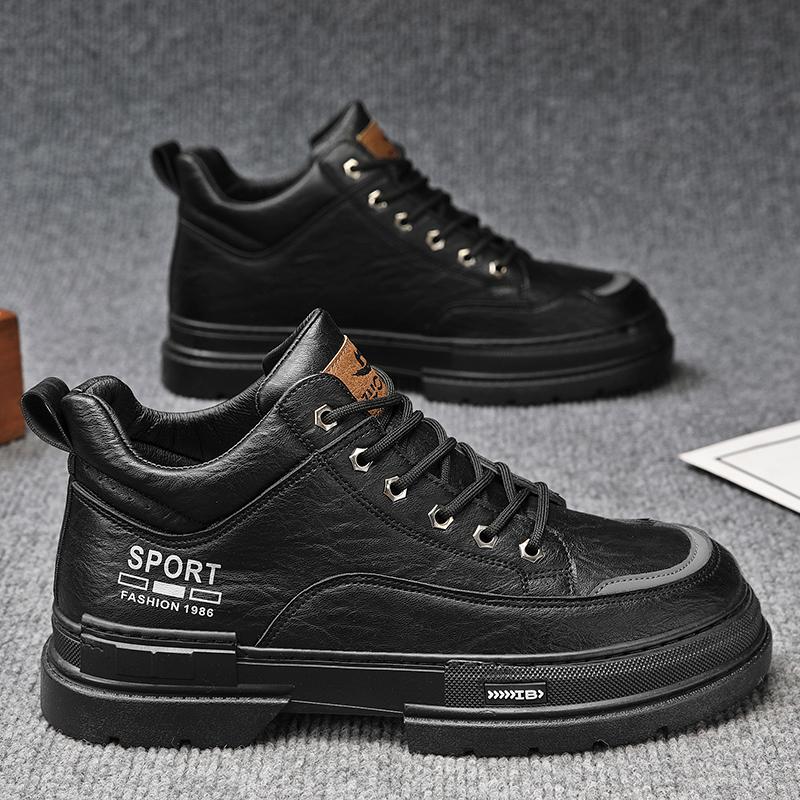 Nuovi stivali Martin alti da uomo alla moda autunno e inverno per studenti maschi e ragazzi, scarpe da lavoro con suola morbida, protezione del lavoro, sneakers Martin