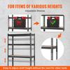 Storage Shelving Unit, 5-Tier Adjustable, 2000 Lbs Capacity, Heavy Duty Garage Shelves Metal Organizer Utility Rack, Black, 30" L X 12" W X 60" H for