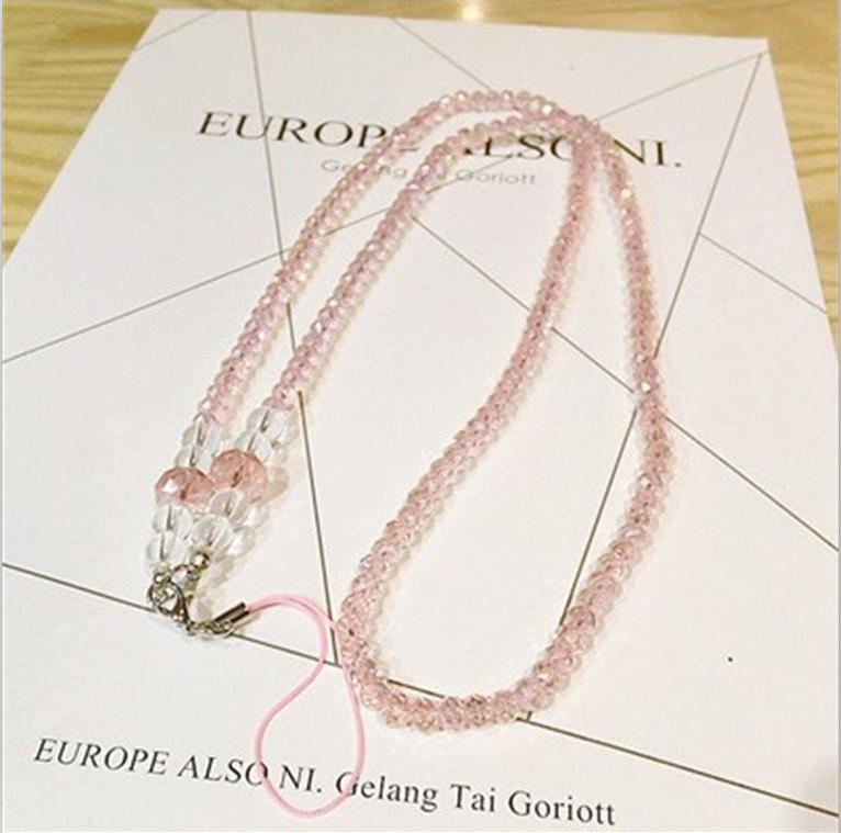 Rhinestone Applicable Shell Lanyard Universal Long Lanyard Crystal Lanyard Mobile Phone Case Neck Lanyard Camera Mobile Phone Chain
