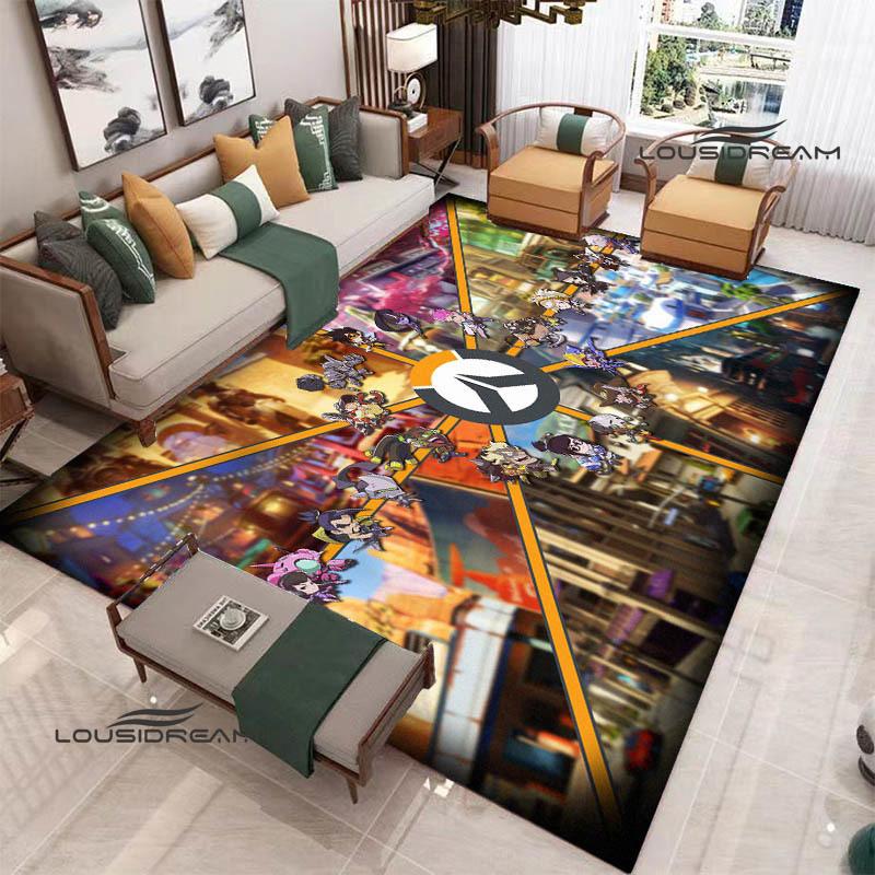 2026 Game Overwatch Printed Carpet Game Room Bedroom Non -slip Carpet Photography Prop Kawaii Rug Area Rug Birthday Gift