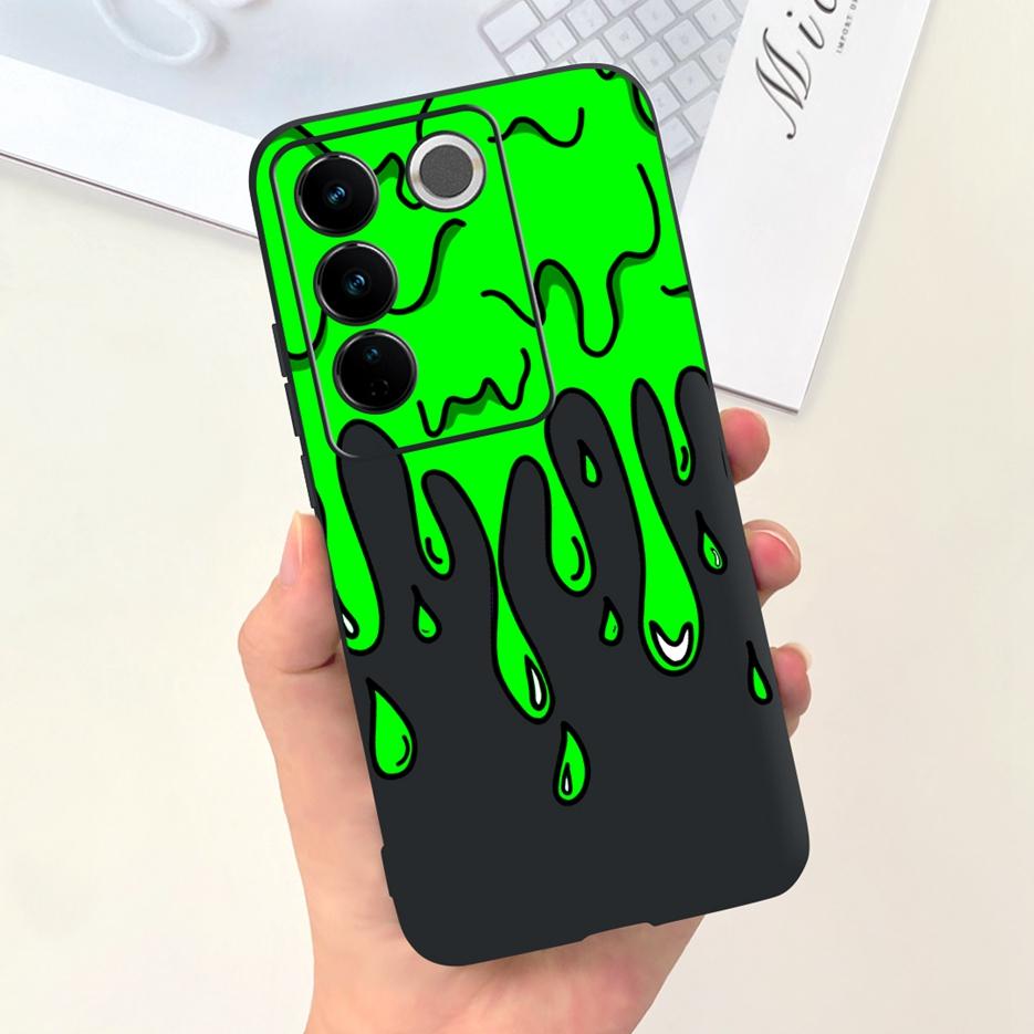 For Vivo V27 Case Vivo V27e V2237 Cute Fashion Painted Cover Soft Silicone Phone Case For Vivo V27 Pro V 27 V27e Back Cover Bags