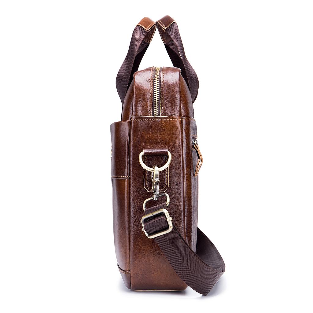 Men Leather Messenger Bag Satchel Bag Crossbody Shoulder Bag for Office School College Business