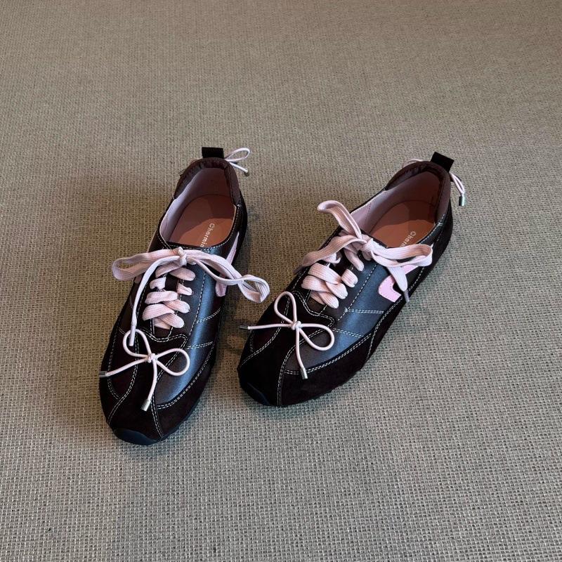 

Версия из мягкой кожи~ Французский ретро стиль модные туфли с круглым носком немецкие тренировочные туфли женские нишевые кроссовки Форреста Гампа универсальные со скрытой платформой s 40 коричневый