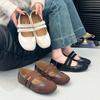 Anti-slip Shoes for Women - New Style Square-toe Low-cut Soft-soled Retro Single Shoes