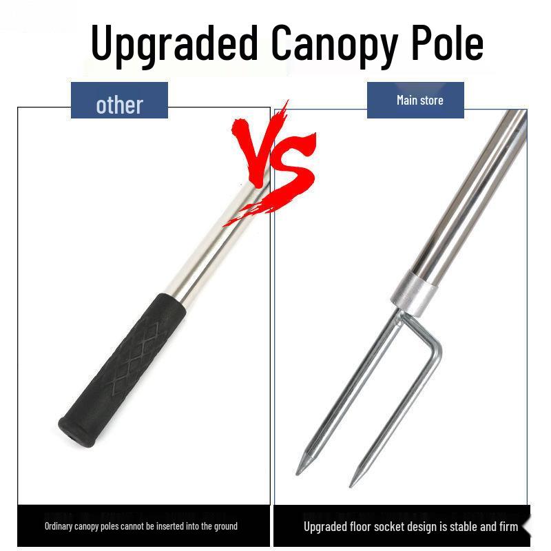 Complete Telescopic Tent and Awning Support Pole Set for Sunshade Net
