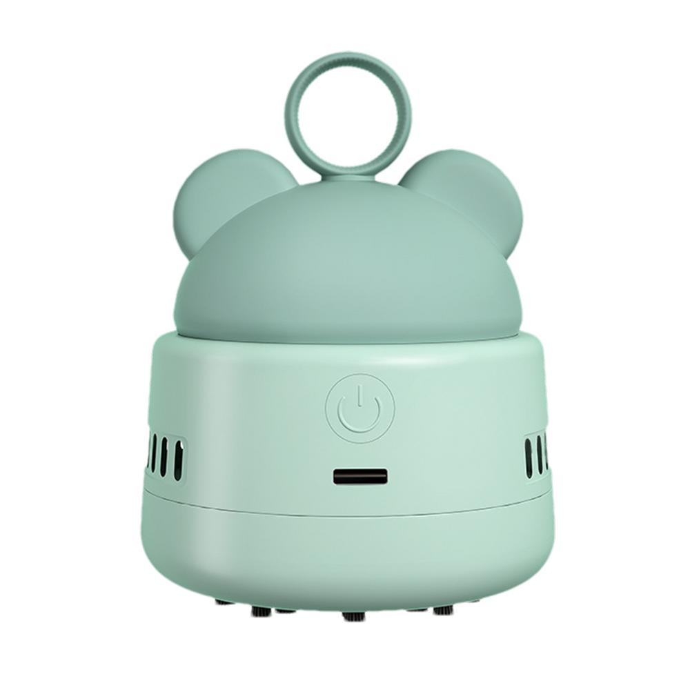 

Desktop Vacuum Cute Portable Table Dust Vaccum Cleaner Crumbs Vacuum With two-Speed Wind Silicone Carry Handle Wireless USB светло-зеленый