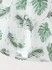 Boys' Tropical Leaf Print Shirt & Shorts 2Pcs Outfit
