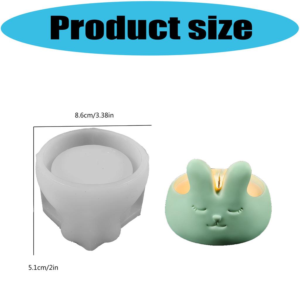 Silicone Rabbits Mould Nonstick Surfaces Easy Demolding For Candle Soap Making Holiday Projects