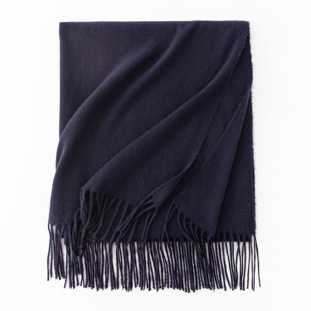 Cashmere Feel Solid Color Women's Imitation Cashmere Scarf Spring Atmosphere Korean Style Versatile Mid Length Shawl Scarf