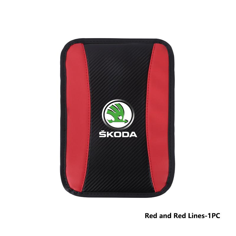 GQEW9 For Skoda Car Armrest Mat Center Console Arm Rest Protection Cushion Kamiq Karoq Octavia 2 3 Rapid Scala Kami Fabia VII VRS