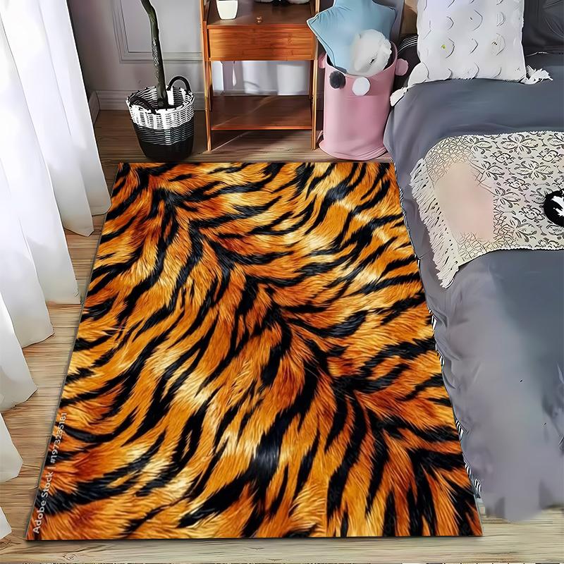 Teppich mit Tigerstreifenmuster Rutschfester Teppich geeignet für Sofas im Wohnzimmer und Schlafzimmer
