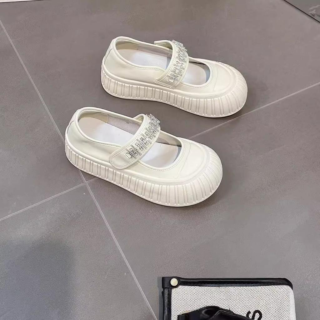 Mode Strass Damen Schuhe Hoch auf Plateau Sommer Runde Zehen Damen Schuhe Alltagsroutine Gehen Neu in Designer Luxus Koreanisch