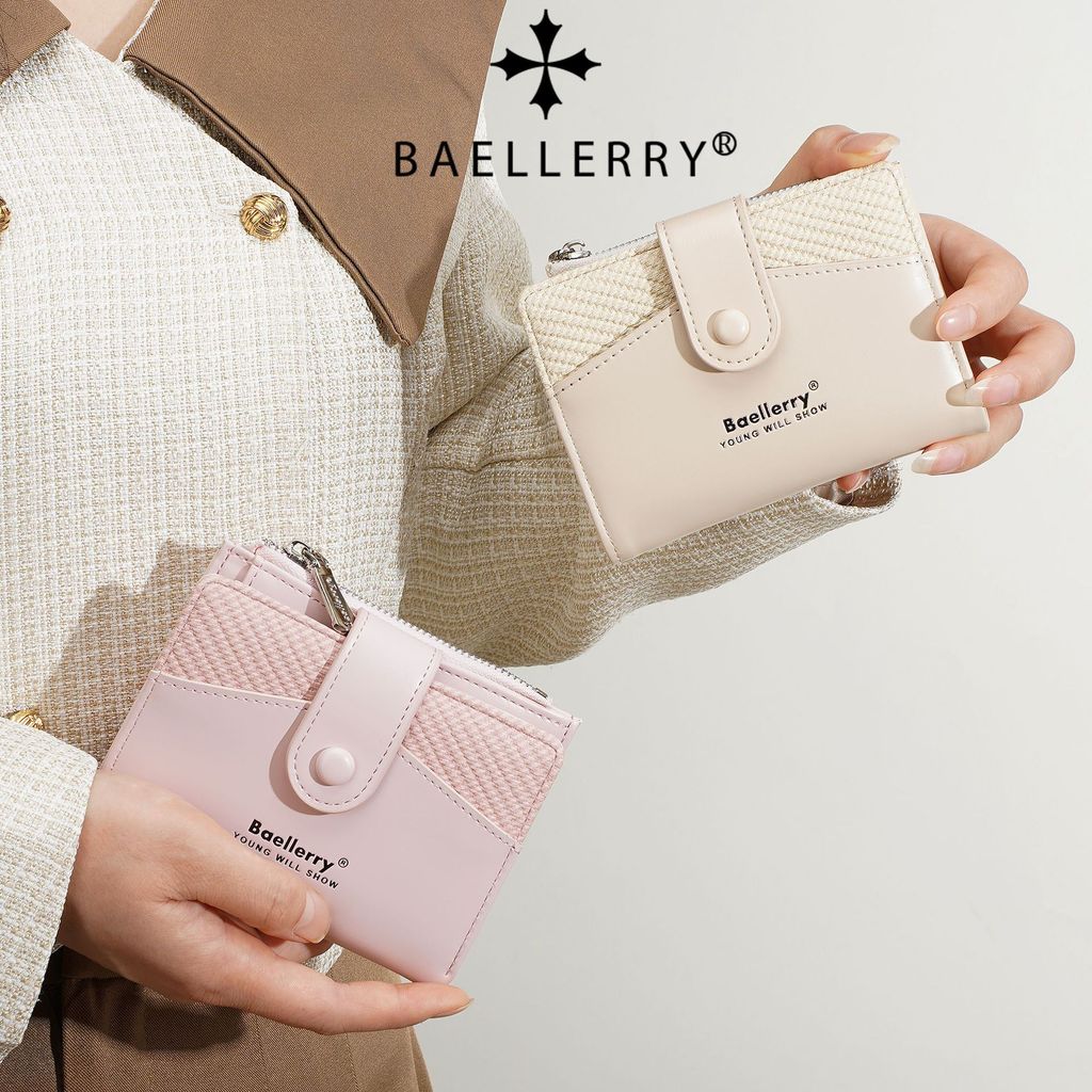Baellerry Pu Leather Card Holder Wallet For Women With Antitheft Design And Multiple Card Slots