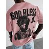 Summer New Men's T-shirt Summer Casual Overszied Fashion Comfortable Breathable Letter Pattern Printed Short Sleeve Tops