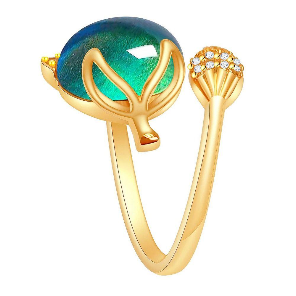 Color Shift Mood Rings Adjustable Changing Color Ring Stylish Thermochromic Ring Ins Style