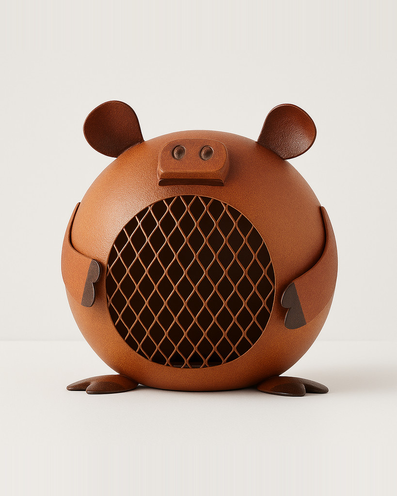 Lovely Piggy Bank Money Saving Bank for Kids Iron Coin Bank Nursery Gift Decor Decorative Ornament
