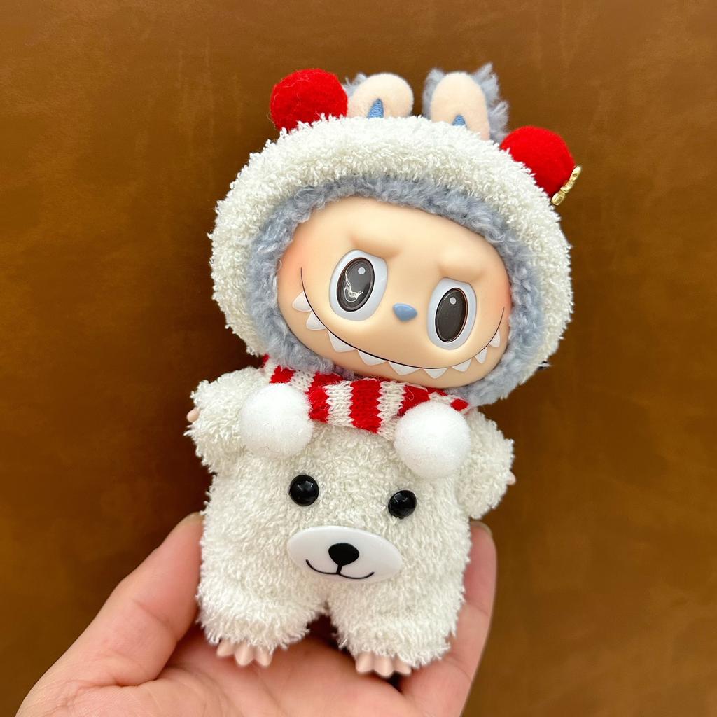 Doll Clothes For 15-17CM I II III Labubu Outfits Mini Plush Cotton Idol Doll Clothing Sitting Party Accessories Gifts