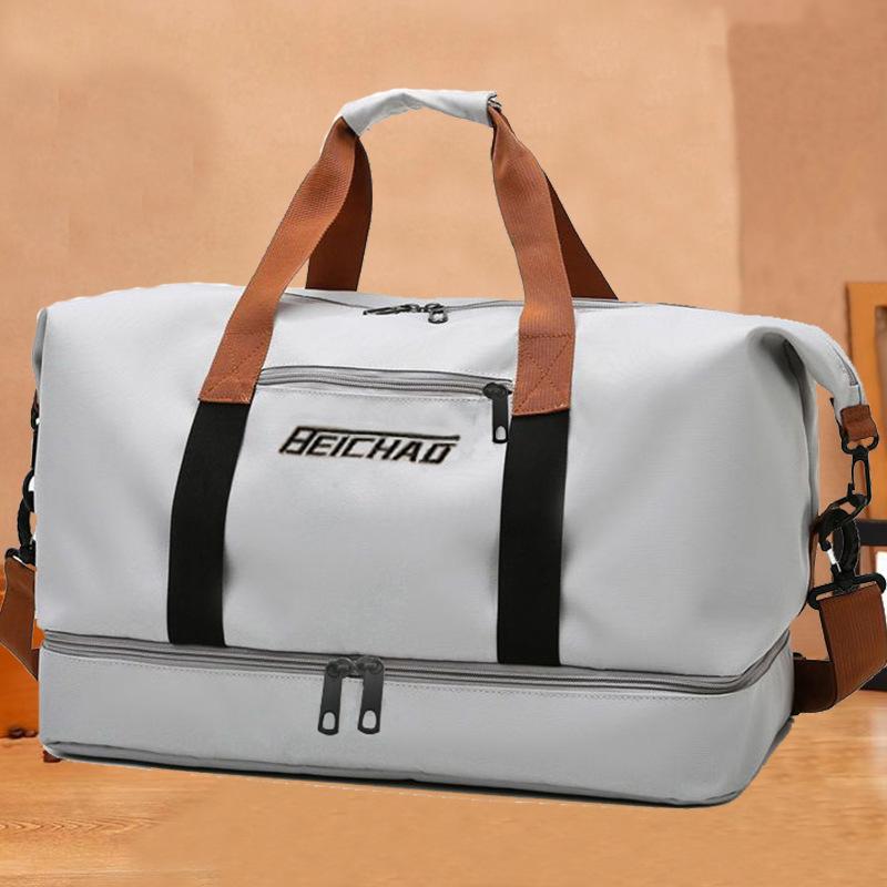 Can Be Used As A Travel Bag with A Large Capacity for Dry and Wet Separation, Fitness Bag with Logo Printing, Independent Shoe Compartment Storage Bag