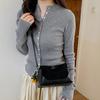 Retro Maillard Frosted Color Block Shoulder Bag - 2026 Early Autumn Women's Crossbody for Casual Commute