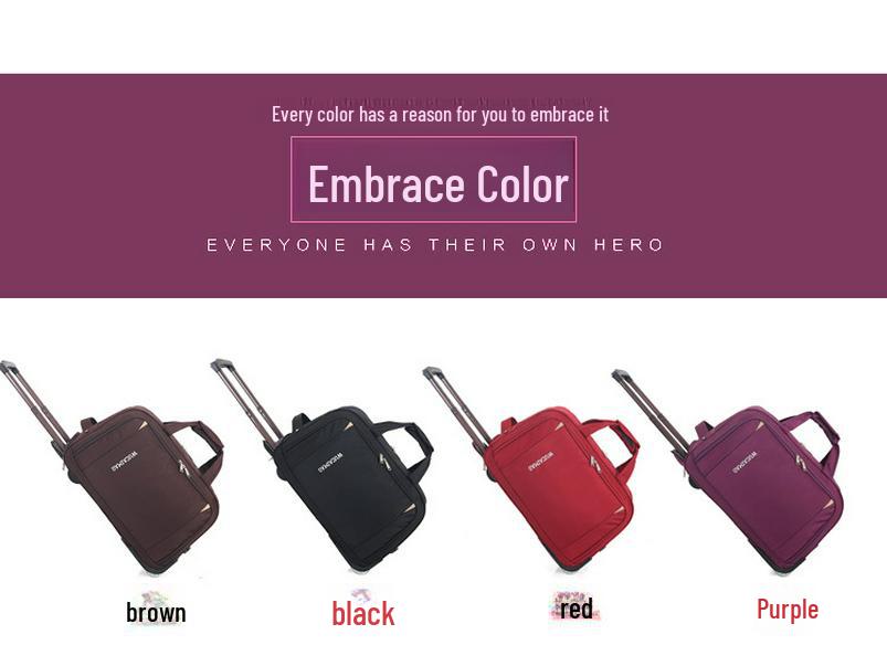 Large Capacity Foldable Oxford Cloth Luggage Bag: Portable 20/24" Travel Trolley Bag