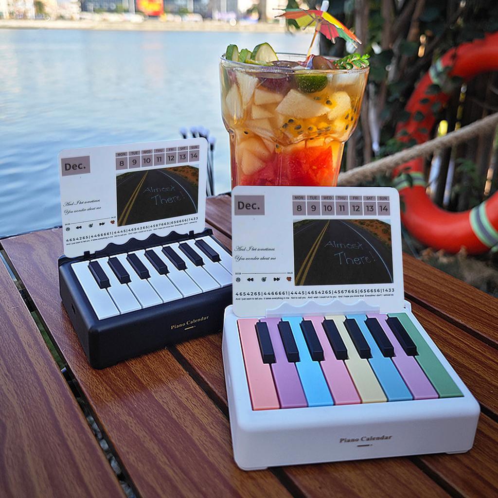 Piano Calendar 2025 Miniature Piano Desk Calendar Playable Piano Desk Calendar for