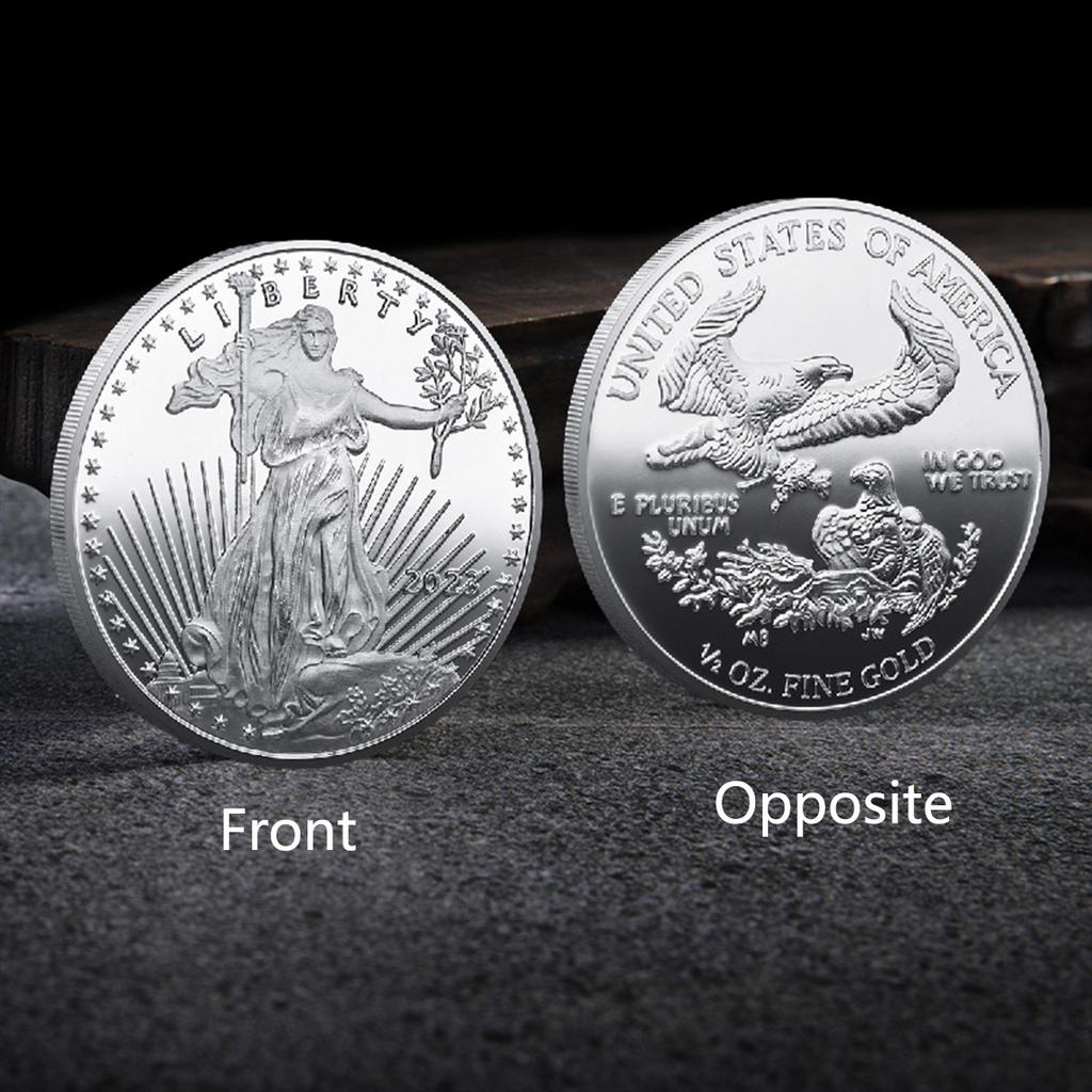 Replica Coin, 1pc American Eagle Golden Plated Coin, Walking Liberty , 1 Oz Replica Toy Souvenirs And Gifts Challenge Coin R