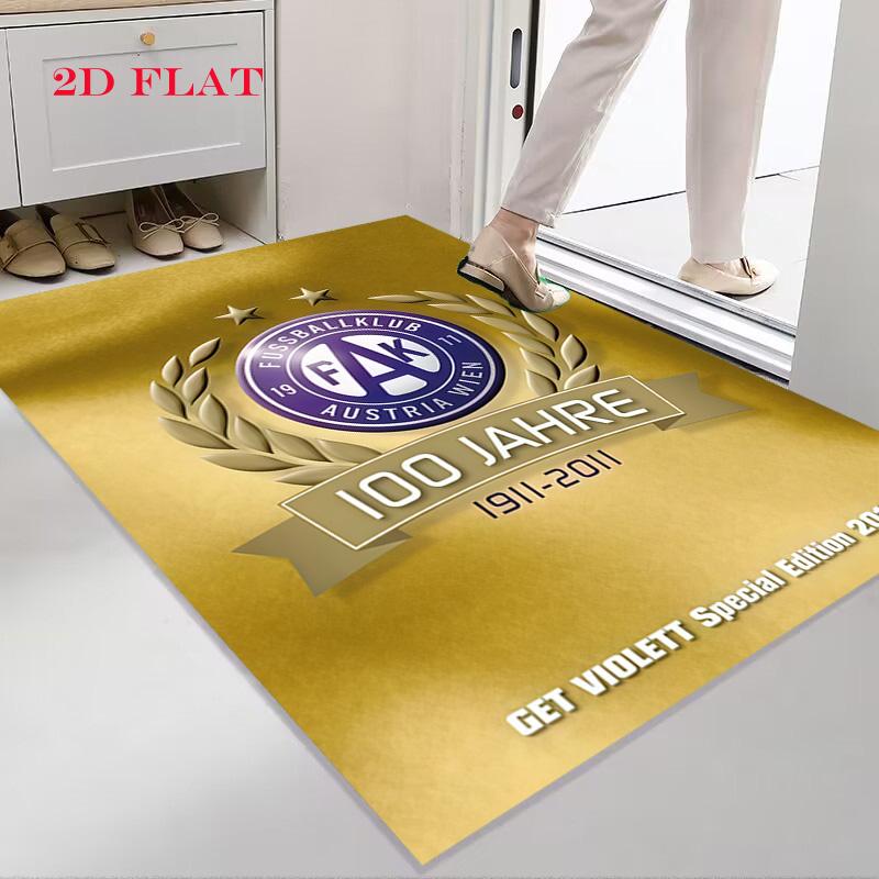 FK Austria Wien Teppich für Wohnzimmer Schlafzimmer Zuhause Sofadekoration, Rutschfeste Bodenmatte für Kinder zum Spielen