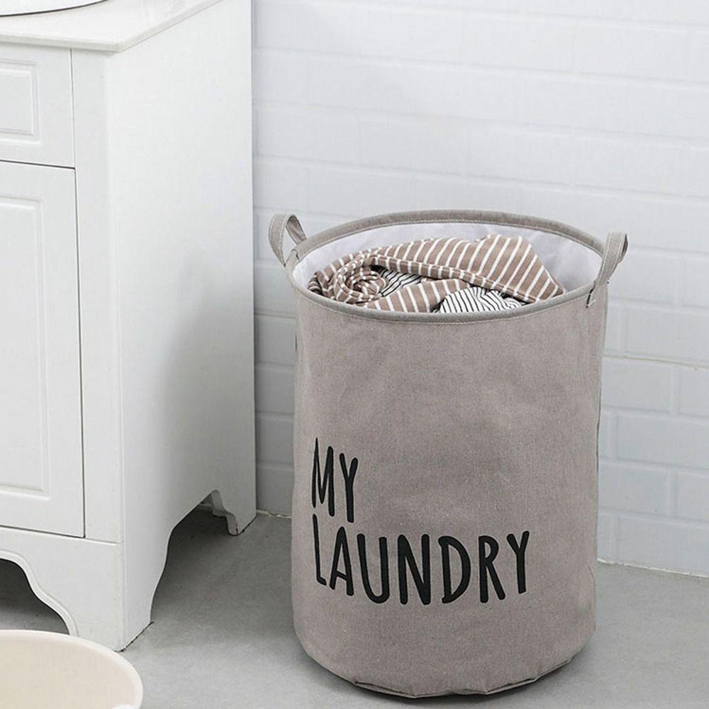 Waterproof Clothes Storage Basket Foldable Quilt Storage Bags Drawstring Laundry Basket  for Home