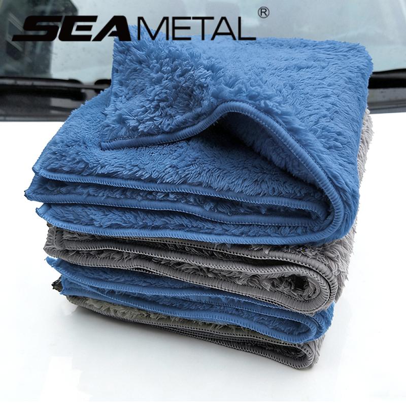 SEAMETAL Coral Fleece Microfiber Towel Super Absorbent Car Cleaning Detailing Rag Cloth Auto Care Drying Towels