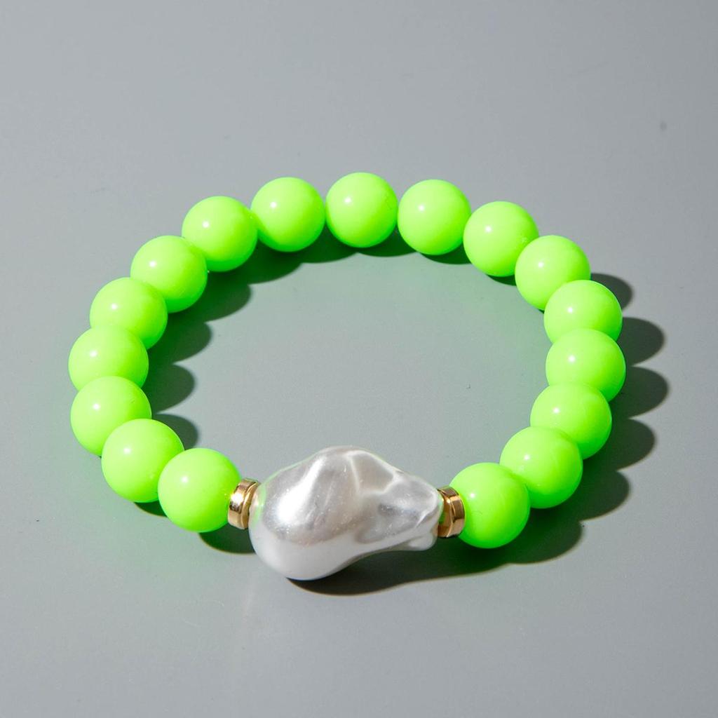 Summer New Colorful Multi Piece Pearl Acrylic Beaded Bracelet, Women's Jewelry Creative Personalized Bracelet