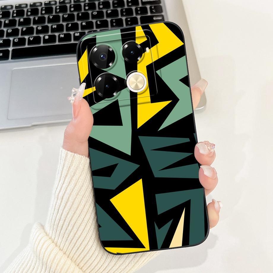 For Infinix Note 40 X6853 / Note 40 Pro 4G 5G / Note 40 Pro+ Plus Case Cover Liquid Silicone Soft TPU Cool Style Cartoon Fundas