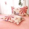 Flower Flannel Pillowcase Winter Warm Flannel Comfortable Pillow Cover Cartoon Printed Coral Fleece Velvet Pillowcase