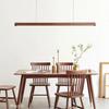 Natural Log Living Room Dining Room Pendant Lamp Word Long Strip Lamp