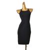 French style Gao Ding Double-Shoulder Strap Narrow Shoulder Dress Western Style Sexy Slim fit Sheath Knitted Foreign Trade Original Order Short dress
