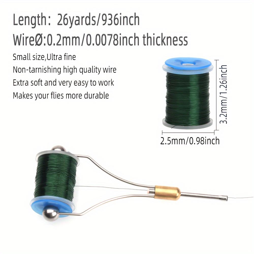 Bimoo 0.2mm 12 Colors Fly Tying Copper Wire Body Weighted Lure Material Great for Nymphs Copper John Streamers Dubbing Buzzers