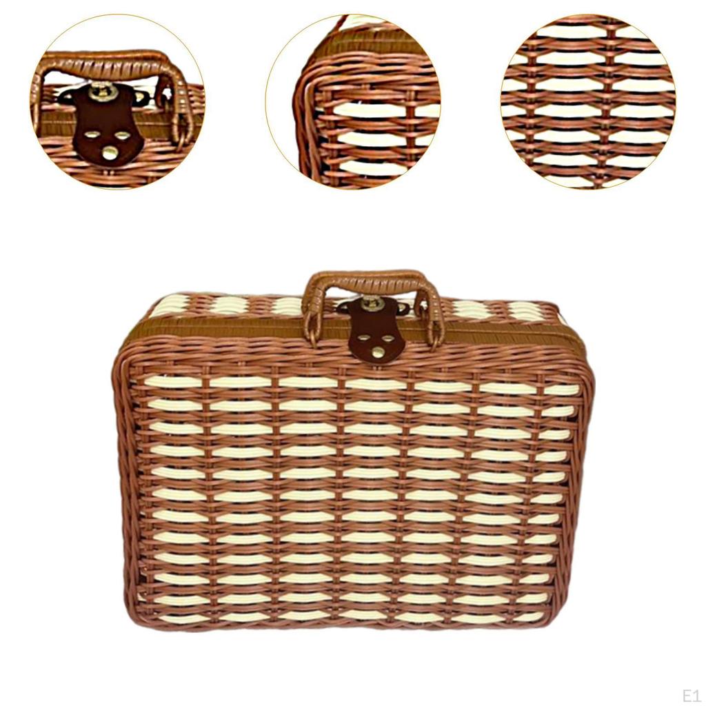 Handmade Storage Basket Festival Gift Box Suitcase for Desktop Household
