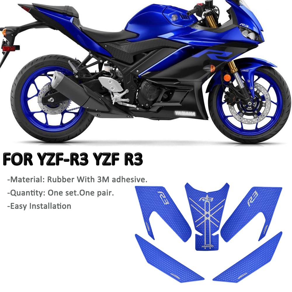XIAMAOZPR FOR 2023 YZF-R3 YZF R3 Motorcycle Tank Pad Protector Sticker Decal Gas Knee