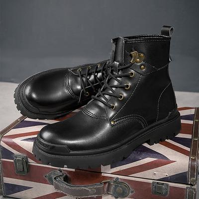 Autumn Winter Fashion Men'S Boots Black Dress Casual Leather Boots Men'S Business Shoe Outdoor Motorcycle Boots Big Size 38-47