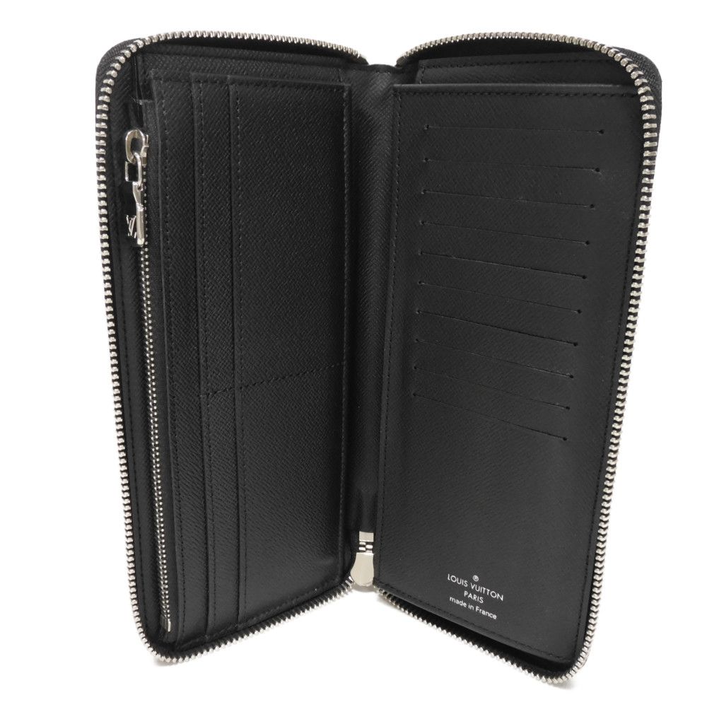 Used 12564 Zippy Wallet Vertical N63095 7940 New Zip Around RFID Current Model Damier Graphite Noir Men's from Japan