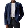 Men's Solid Color Woolen Coat Men's Pockets Button Casual Jacket