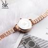 SHENGKE Luxury Rosegold Dial With Rhinestone Women Watches Precise Quartz Watch For Women Original Fashion Design Ladies Clock