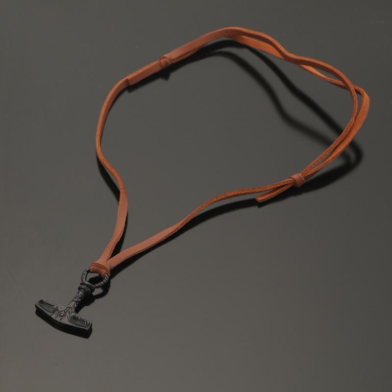 Vintage Viking Hammer Pendant Necklace for Men, Nordic Style Jewelry, Party Accessories