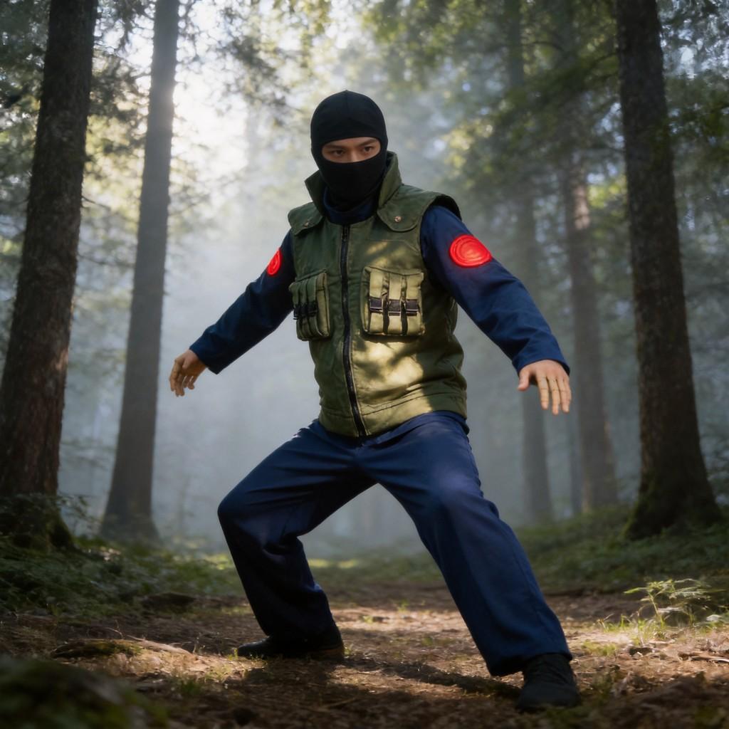 Naruto Cosplay Costume Kakashi Hatake Full Set For Halloween Party