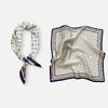 May Kaji American retro headband square scarf neck shirt with cashew flower paisley silk scarf suit accessories