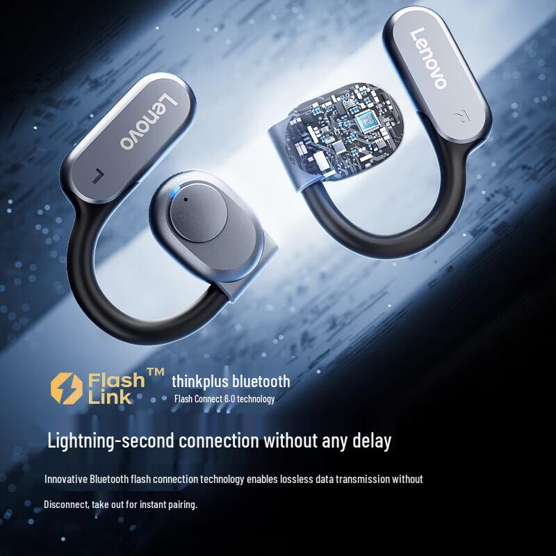 Lenovo LP76 Open-Ear Bluetooth Sport Ear-Hook Headphones