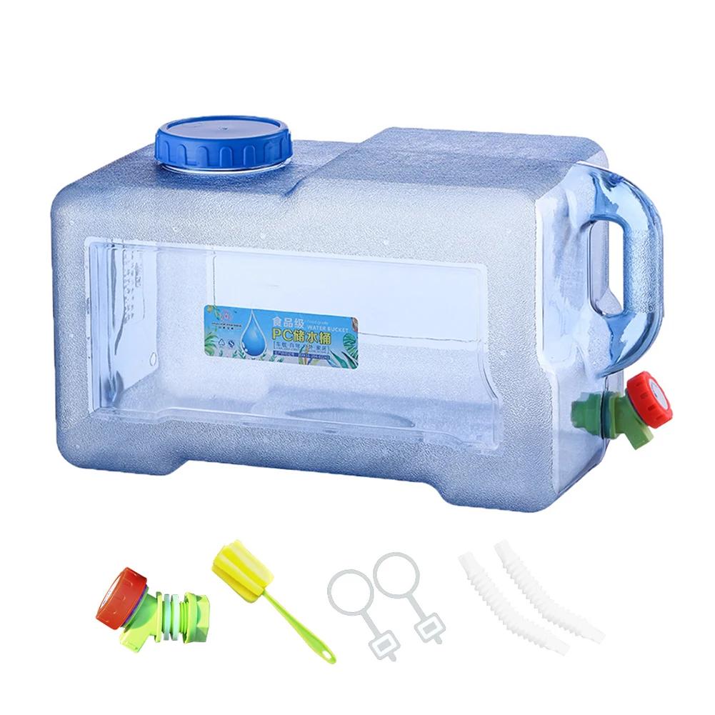 15/18/19/20/22/24/25L Car Water Bucket Large Capacity Drinking Water Bucket with Faucet Portable Car Water Bucket Driving Pure