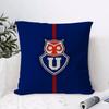Chile Uuniversity Logo Cushion Cover Organic Linen Square Pillow Case Durable Nonallergenic And Kind To Skin