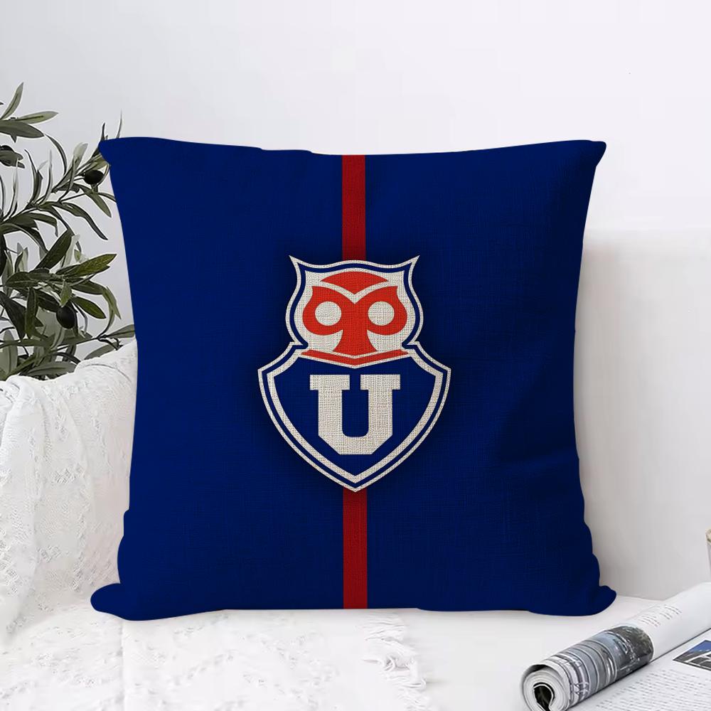 Chile Uuniversity Logo Cushion Cover Organic Linen Square Pillow Case Durable Nonallergenic And Kind To Skin