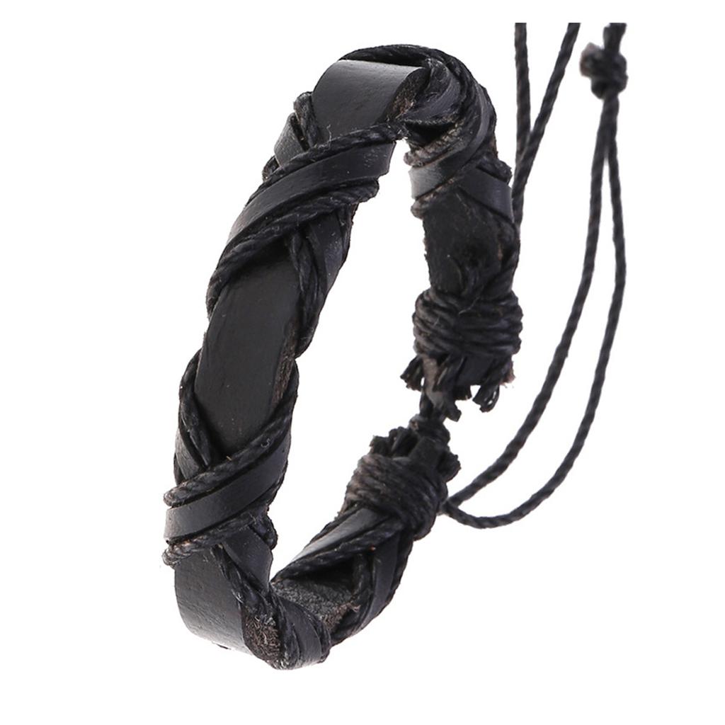 Elegantes handgewebtes robustes PU-Lederarmband für Männer und Frauen für Modebegeisterte und Trendsetter Freizeitkleidung