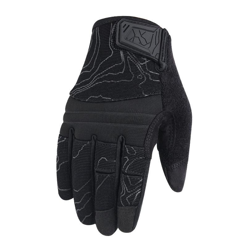 Advanced Touchscreen Compatible Anti-Slip Silicone-Free Latex-Free Durable Protective Gloves Quick-Dry Lightweight for Cycling S чёрный